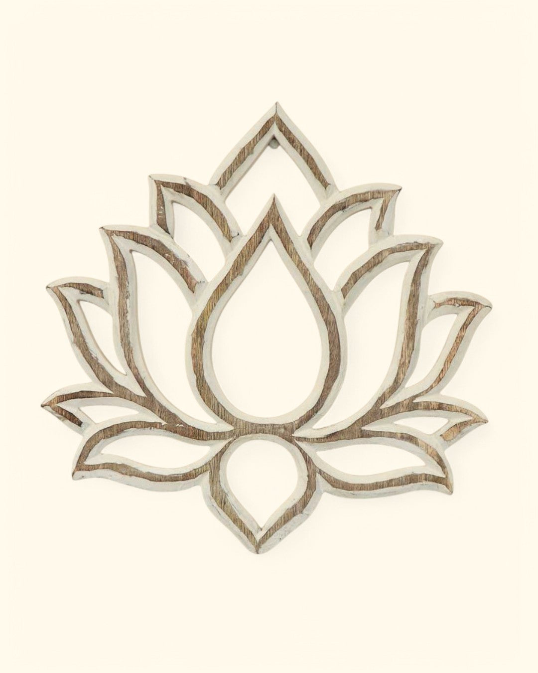 Fairtrade and Hand-Carved Lotus Wood Wall Hanging