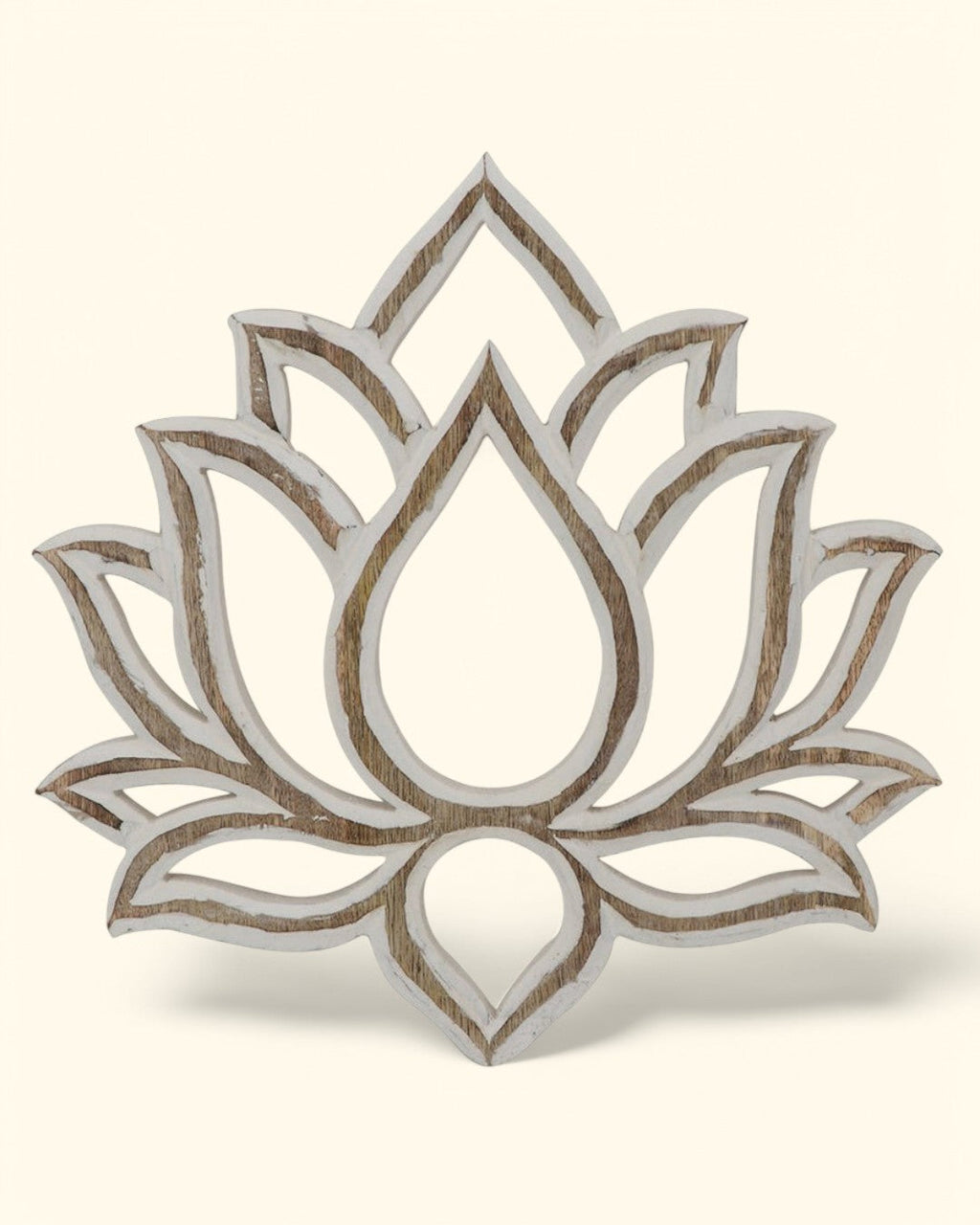 Fairtrade and Hand-Carved Lotus Wood Wall Hanging