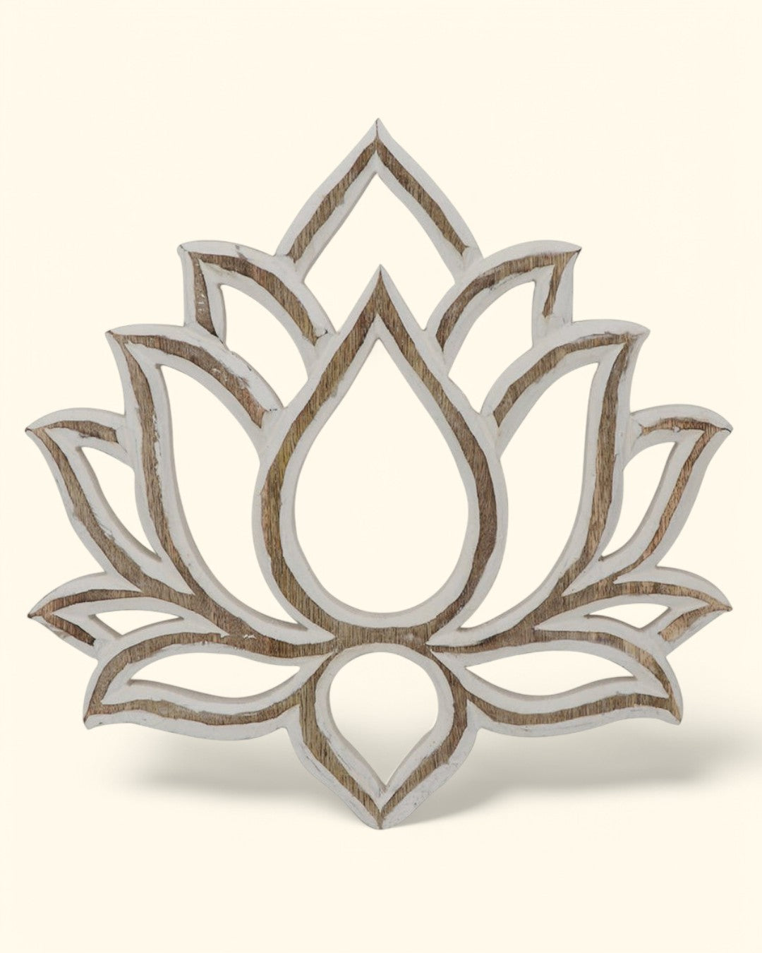 Fairtrade and Hand-Carved Lotus Wood Wall Hanging