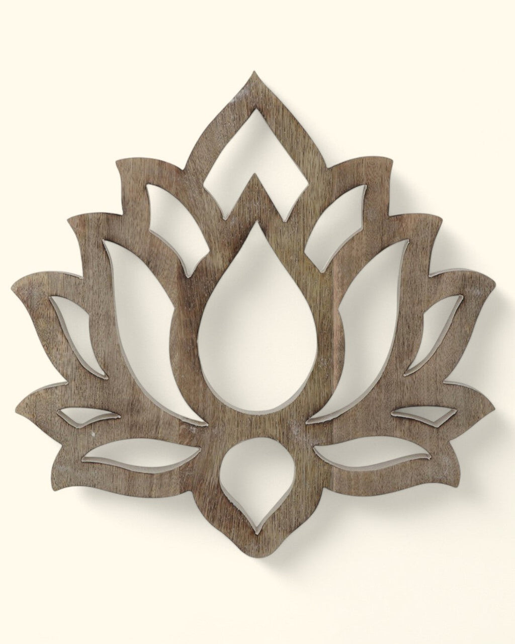 Fairtrade and Hand-Carved Lotus Wood Wall Hanging