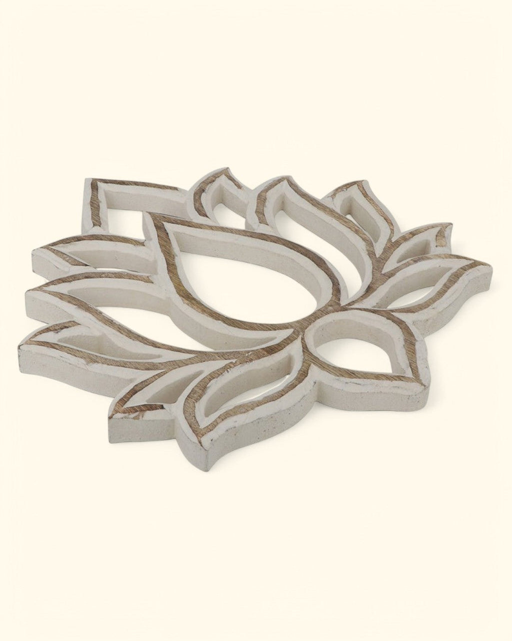 Fairtrade and Hand-Carved Lotus Wood Wall Hanging