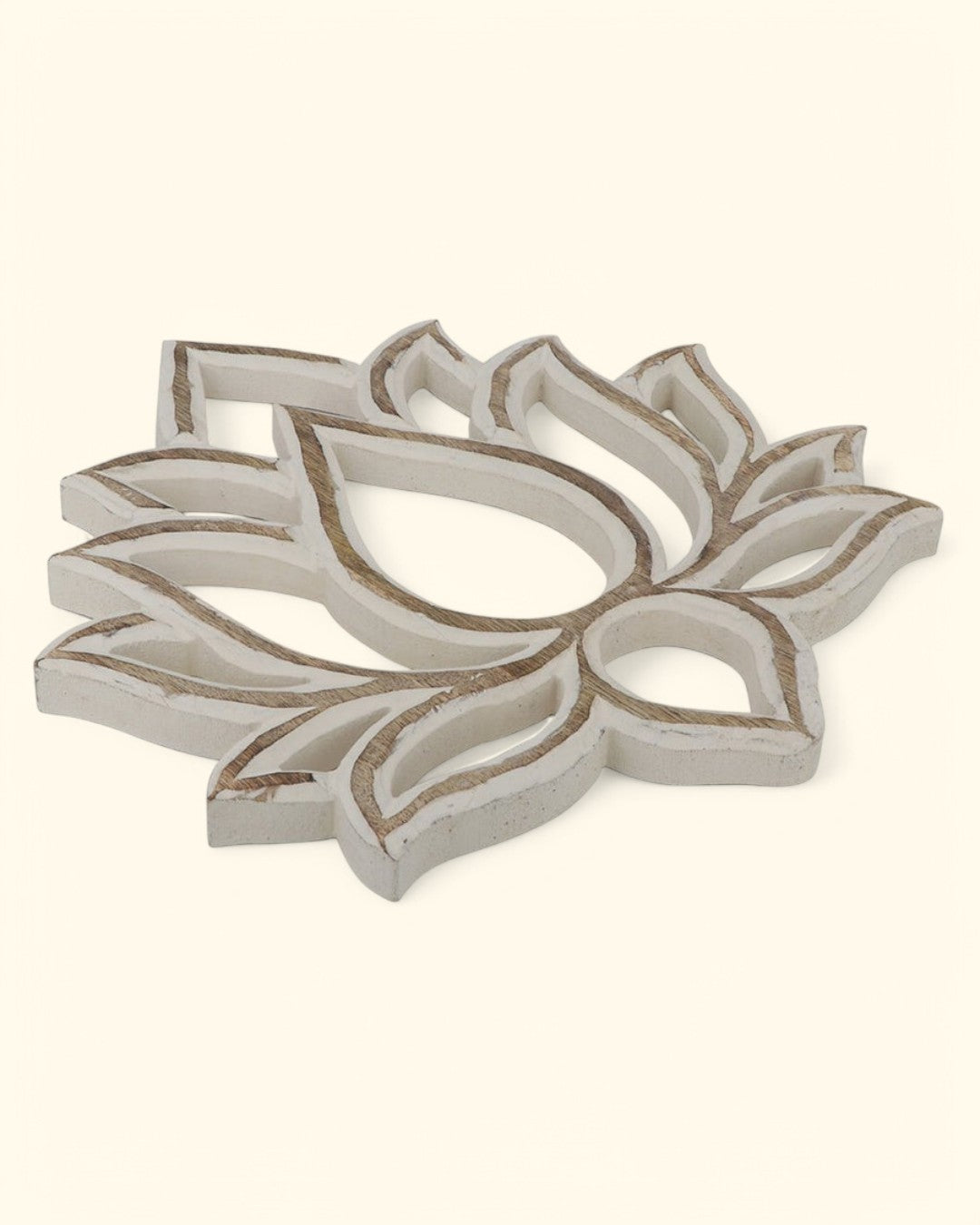 Fairtrade and Hand-Carved Lotus Wood Wall Hanging