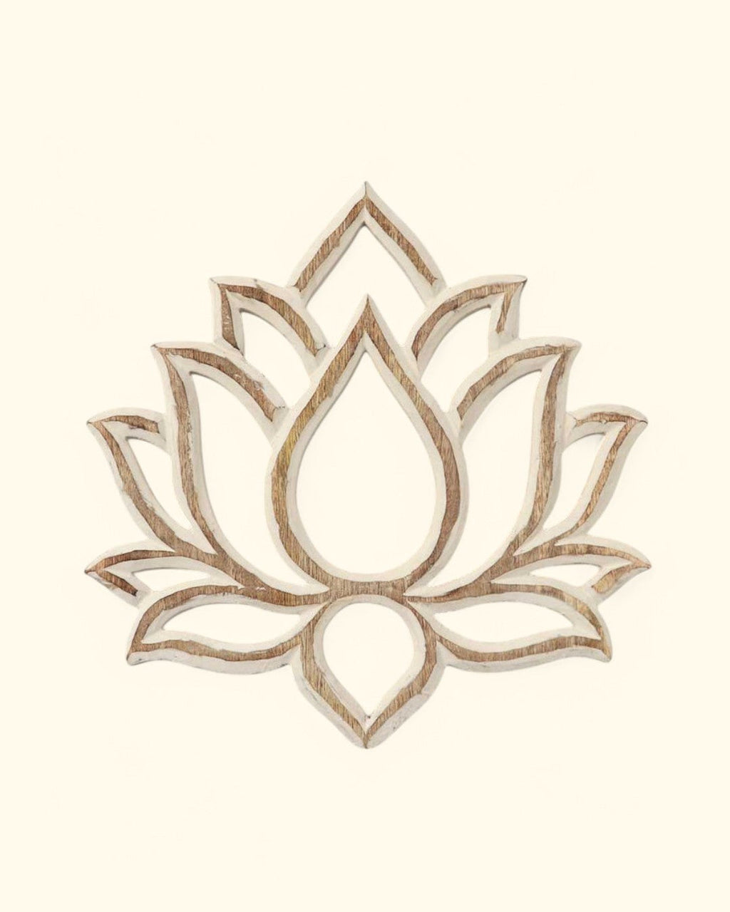 Fairtrade and Hand-Carved Lotus Wood Wall Hanging