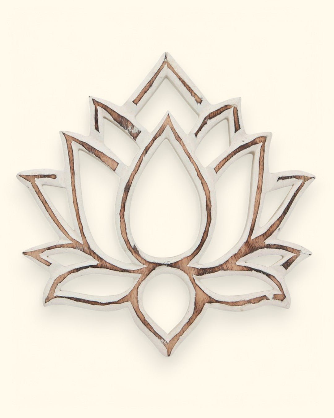 Carved Lotus Wood Trivet Or Wall Hanging, Fairtrade