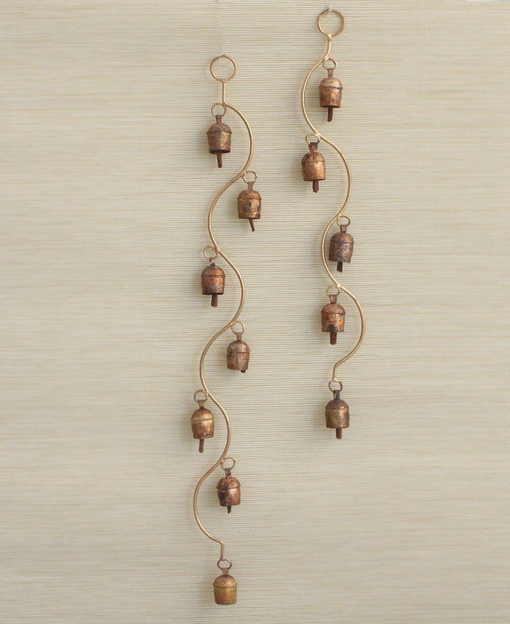 Curved Stem Wind Chime with Indian Bells, Fairtrade