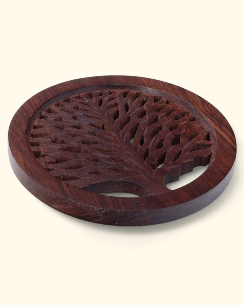Fair Trade Tree of Life Rosewood Trivet or Wall Hanging