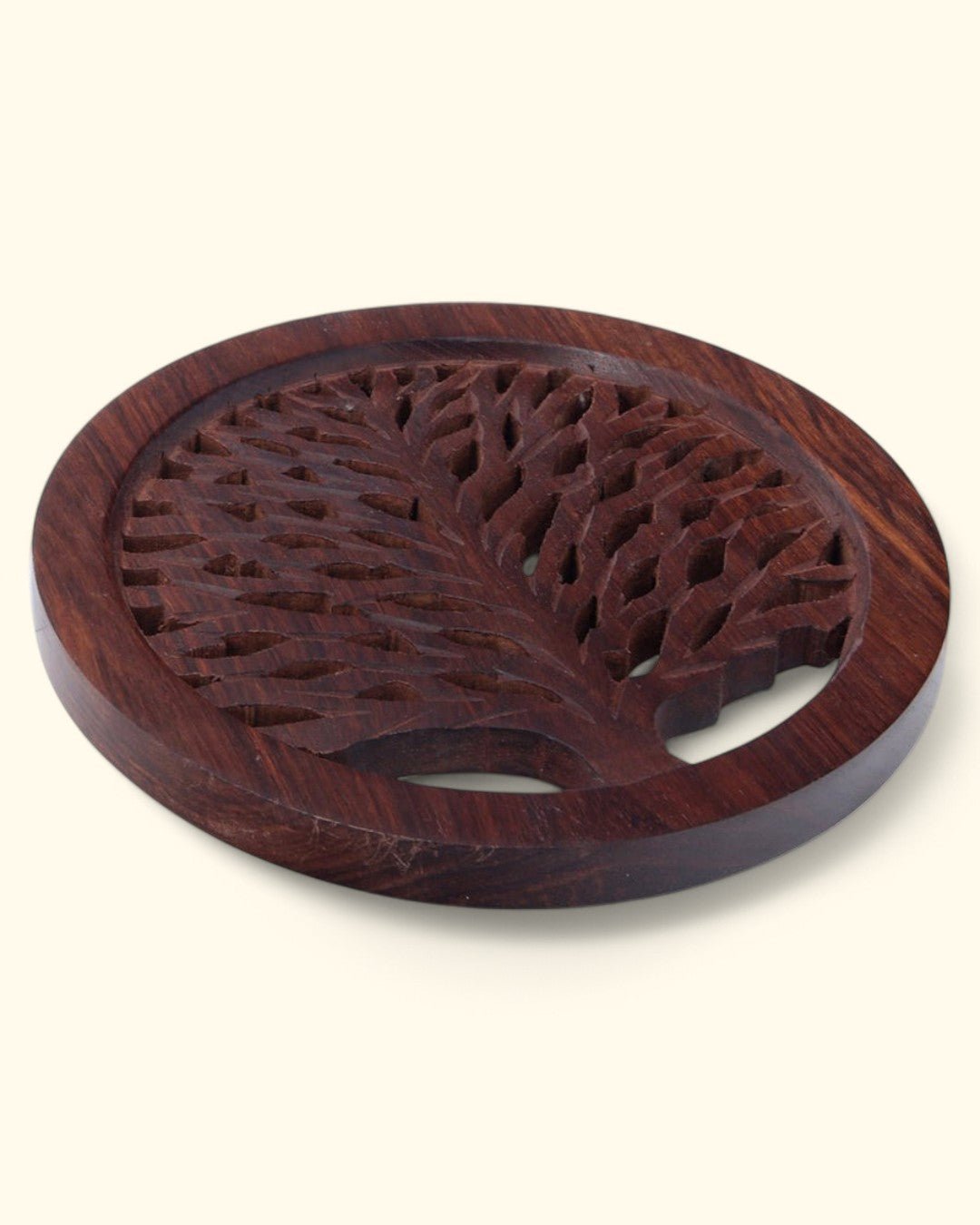 Fair Trade Tree of Life Rosewood Trivet or Wall Hanging