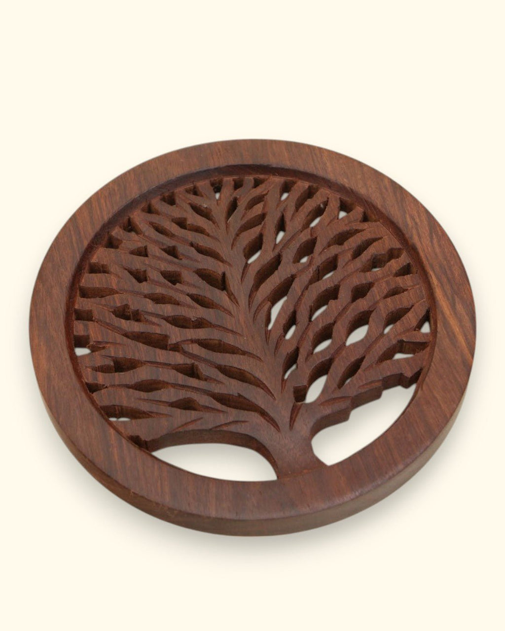 Fair Trade Tree of Life Rosewood Trivet or Wall Hanging