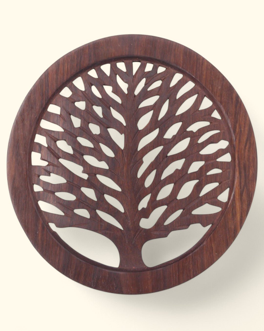 Fair Trade Tree of Life Rosewood Trivet or Wall Hanging