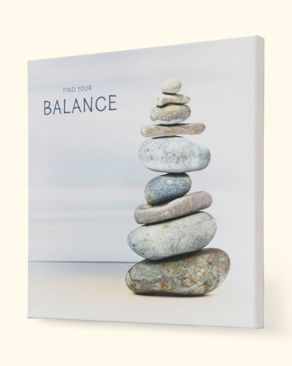 Find Your Balance Zen Cairn Stacked Rocks Canvas Print Wall Art