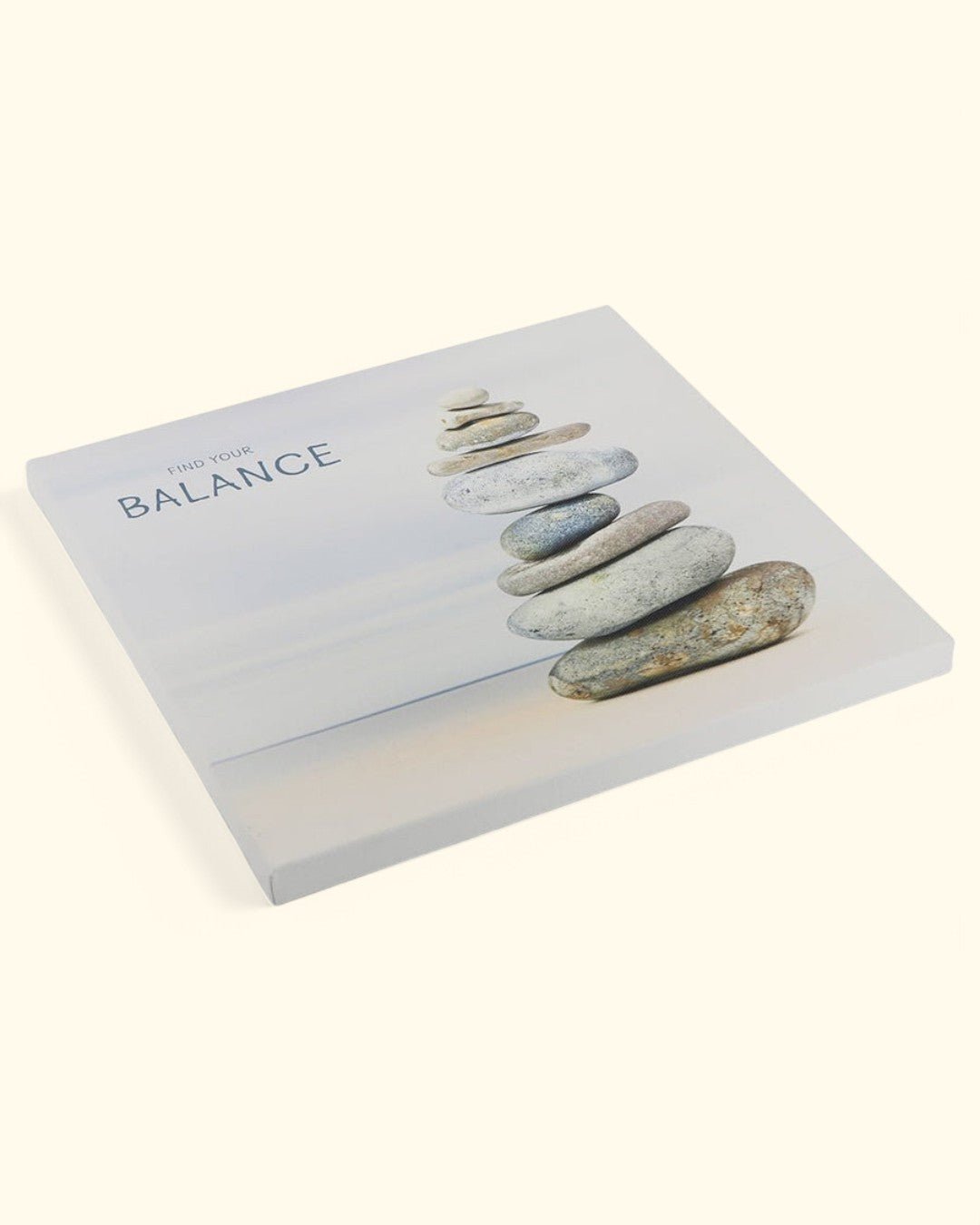 Find Your Balance Zen Cairn Stacked Rocks Canvas Print Wall Art
