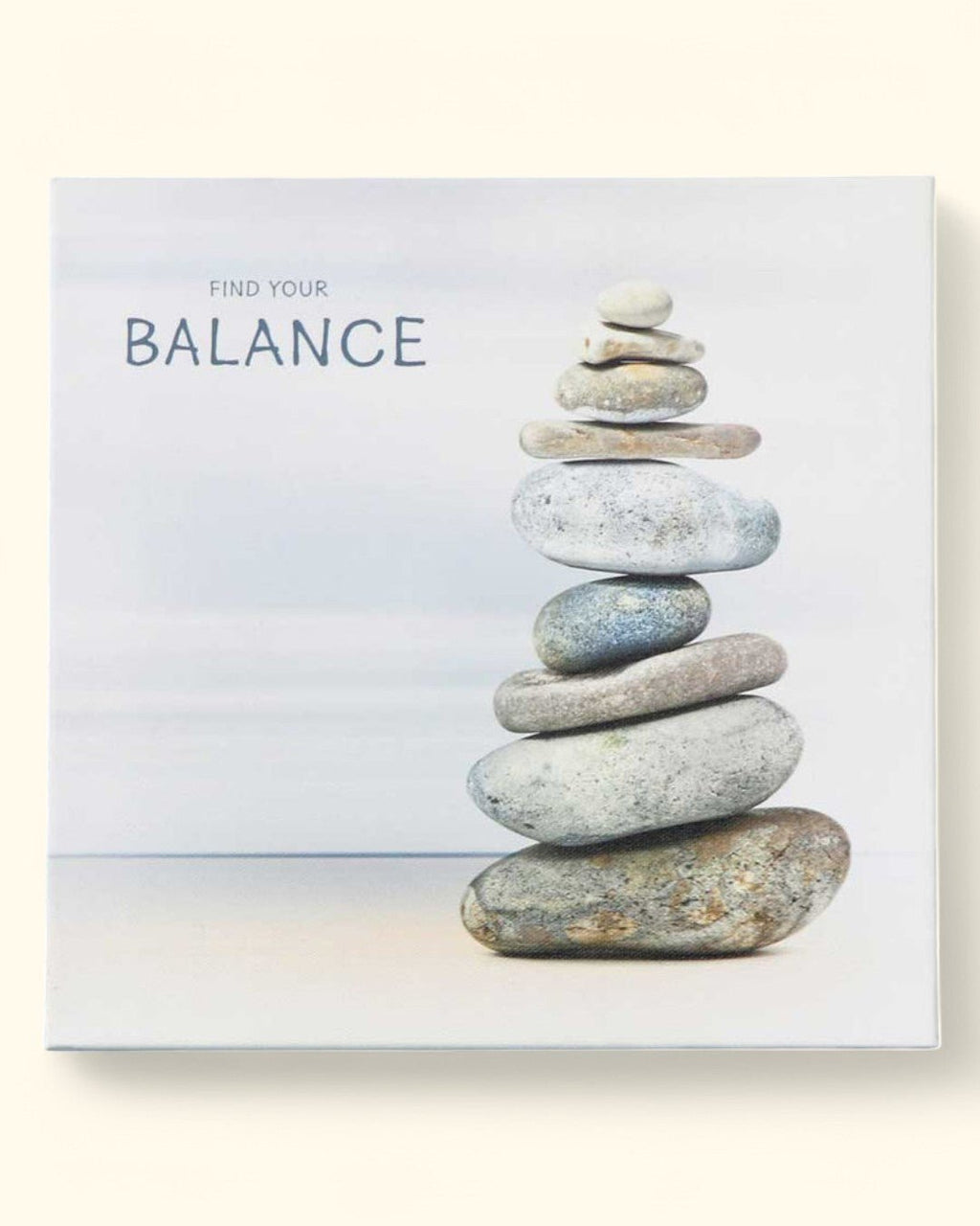 Find Your Balance Zen Cairn Stacked Rocks Canvas Print Wall Art