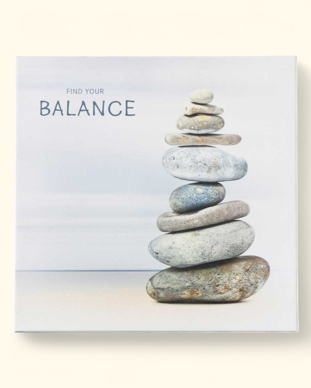 Find Your Balance Zen Cairn Stacked Rocks Canvas Print Wall Art