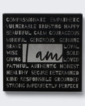 I am… Affirmation Black and Silver Wall Hanging