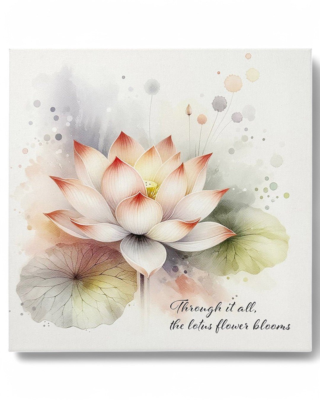 Lotus Inspirational Wall Canvas