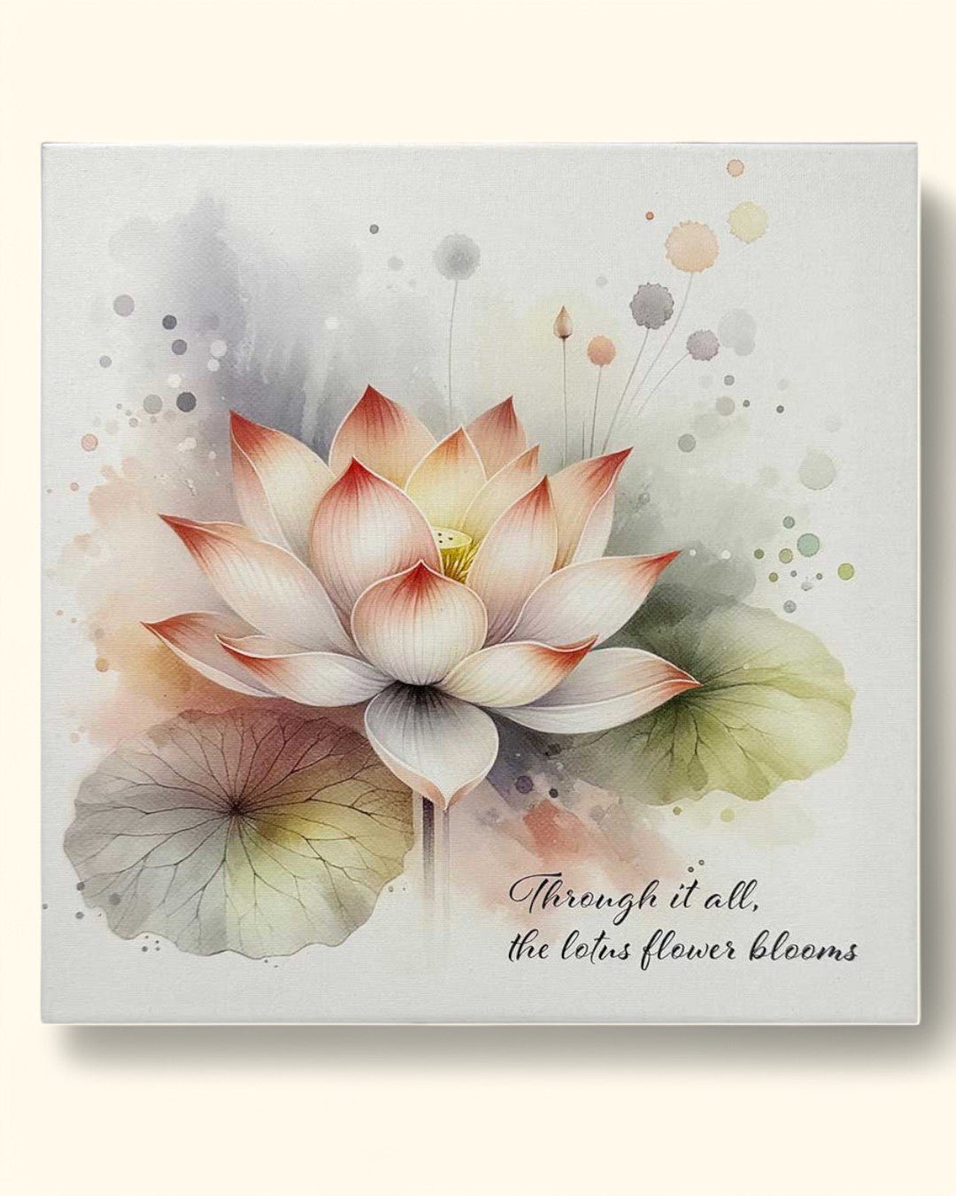 Lotus Inspirational Wall Canvas