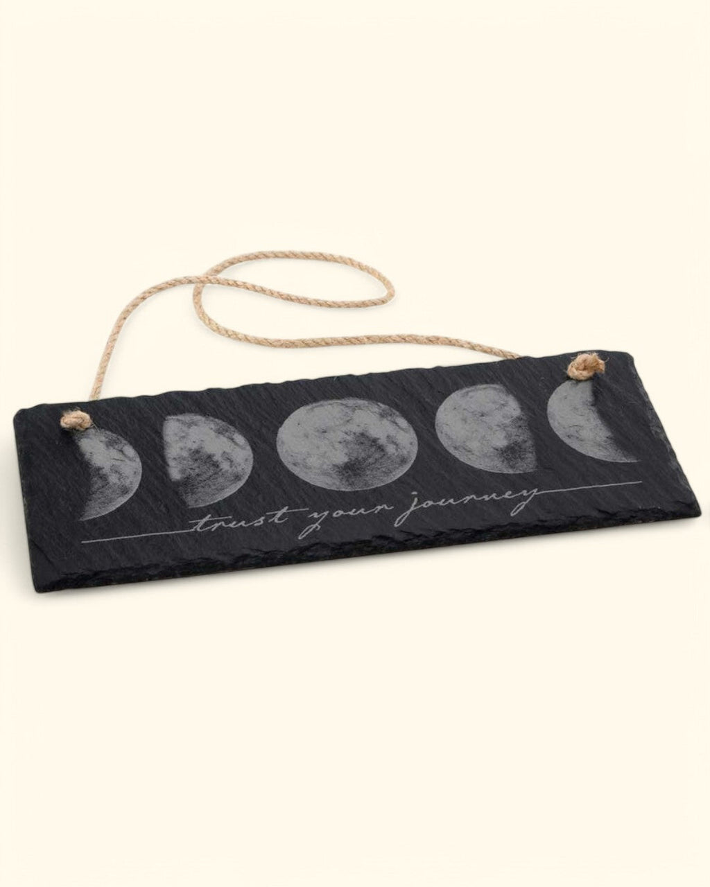 Trust Your Journey Moon Phase Slate Wall Hanging